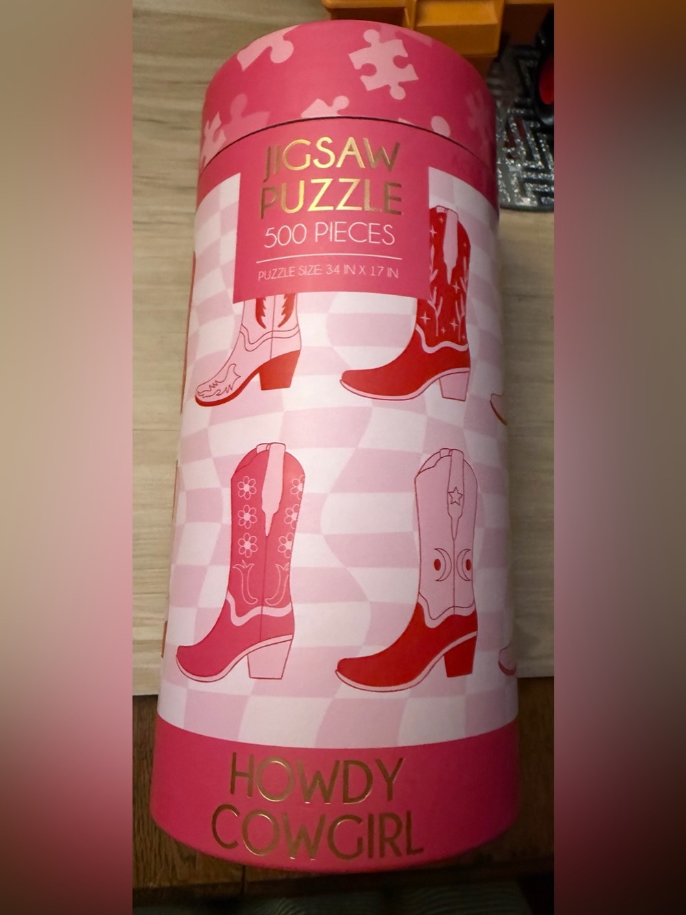 Howdy cowgirl Women Cowgirl Boots 500 piece Puzzle!